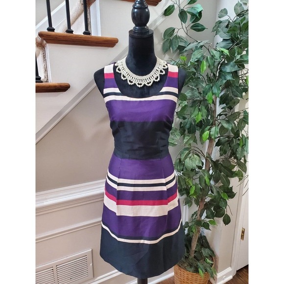 H&M Women's Multicolor Cotton Scoop Neck Sleeveless Casual Knee Length Dress 8 - Picture 12 of 12